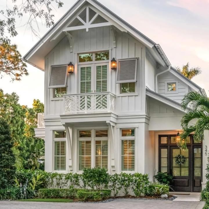 White and Gray Coastal Exterior
