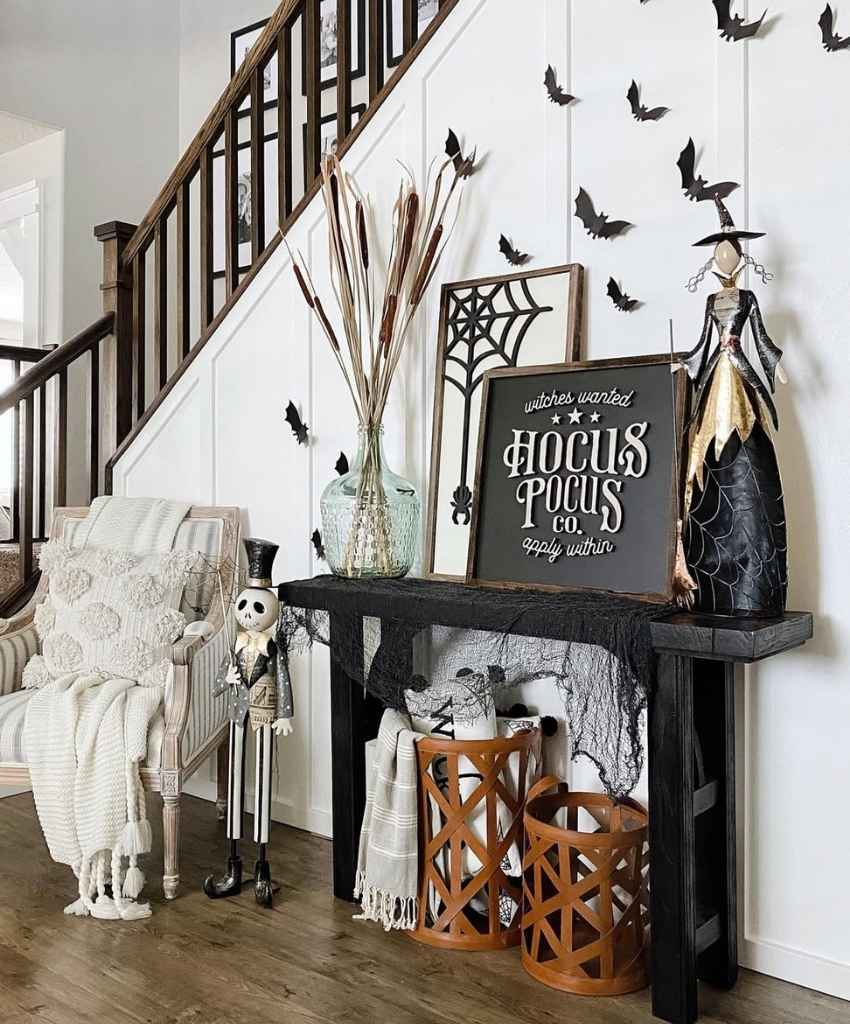 entryway halloween decor