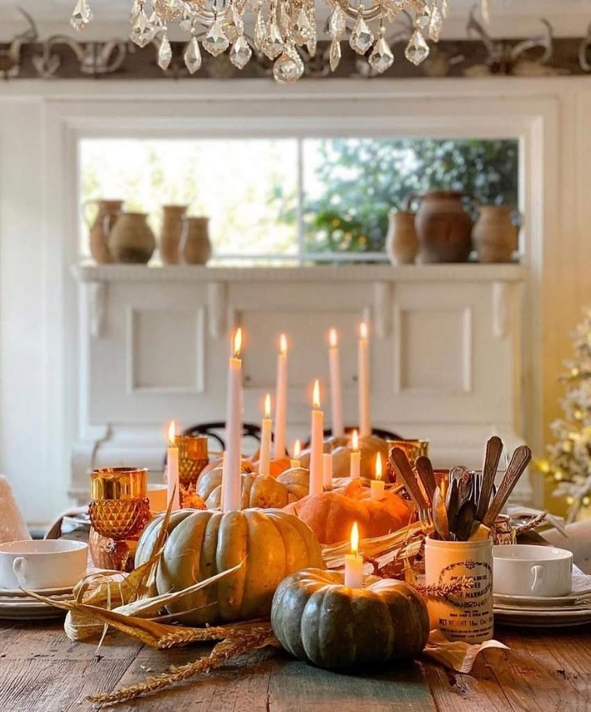 Autumn Pumpkin Candelabra