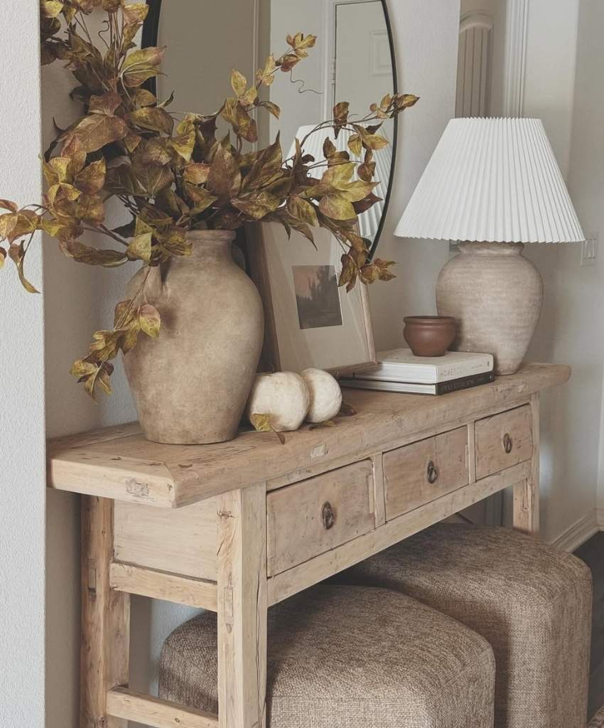Fall-Inspired Console Table