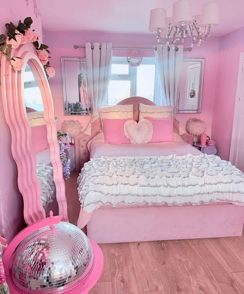 Girly Glam Pink Bedroom