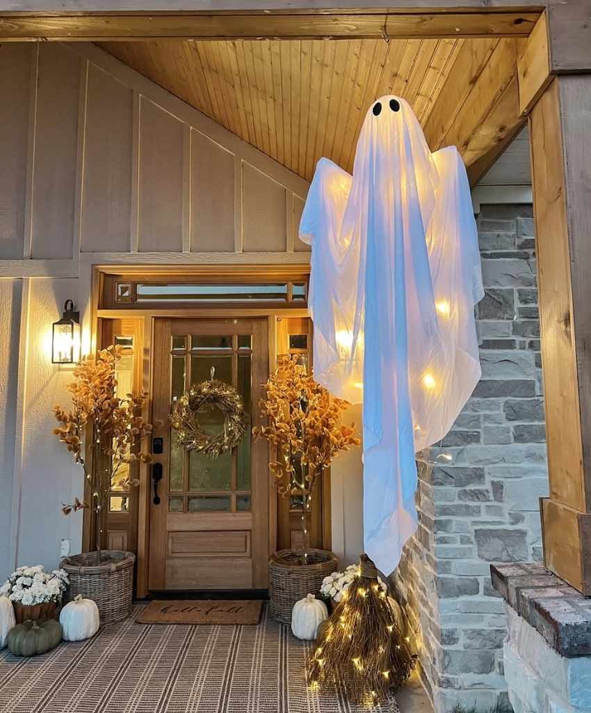 Glowing Halloween Ghost Porch Decor