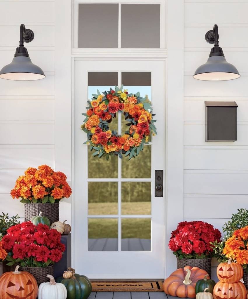 Golden Harvest Marigold Wreath