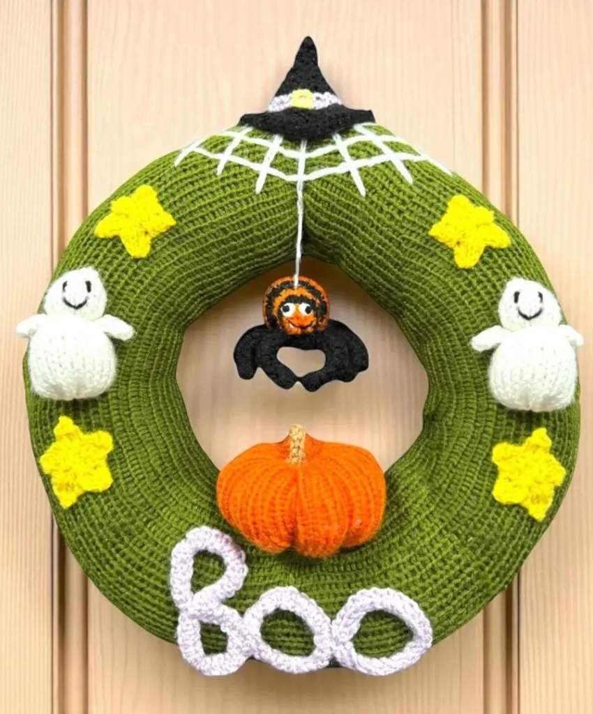 Handmade Yarn door wreath