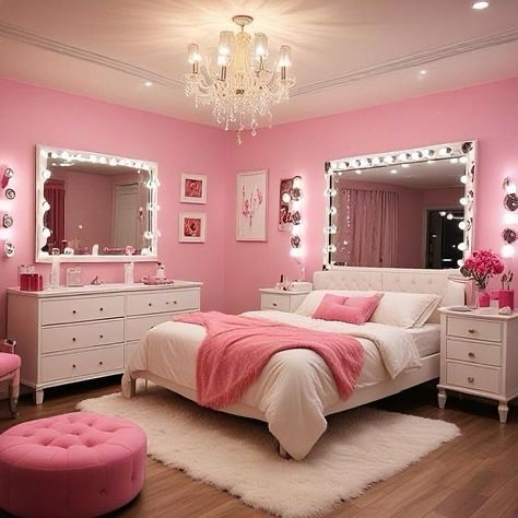 Hollywood Glam Pink Bedroom