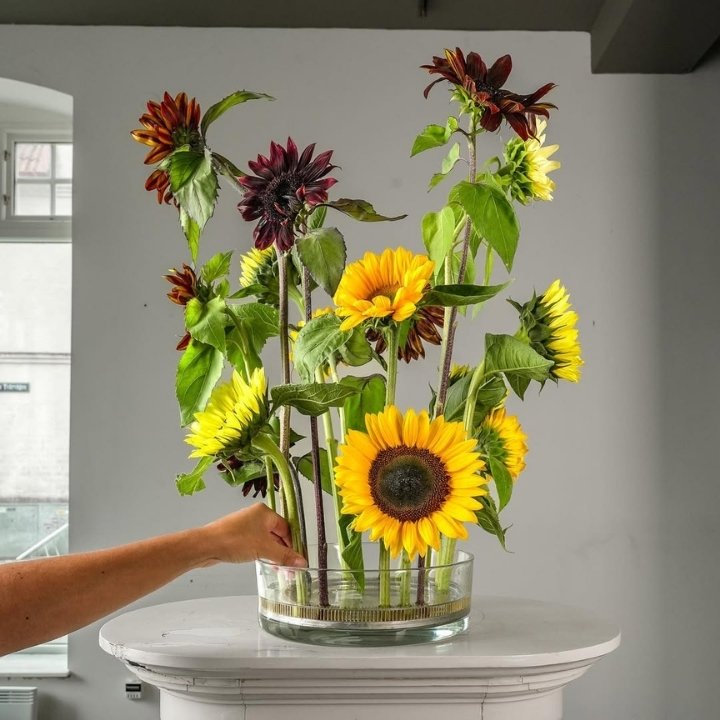 Mixed Sunflower Vase Arrangement