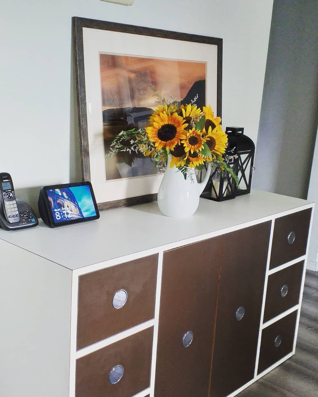 Modern Sideboard Sunflower Display