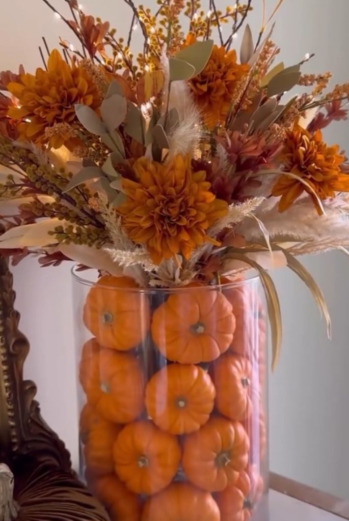 Pumpkin Floral Vase Arrangement