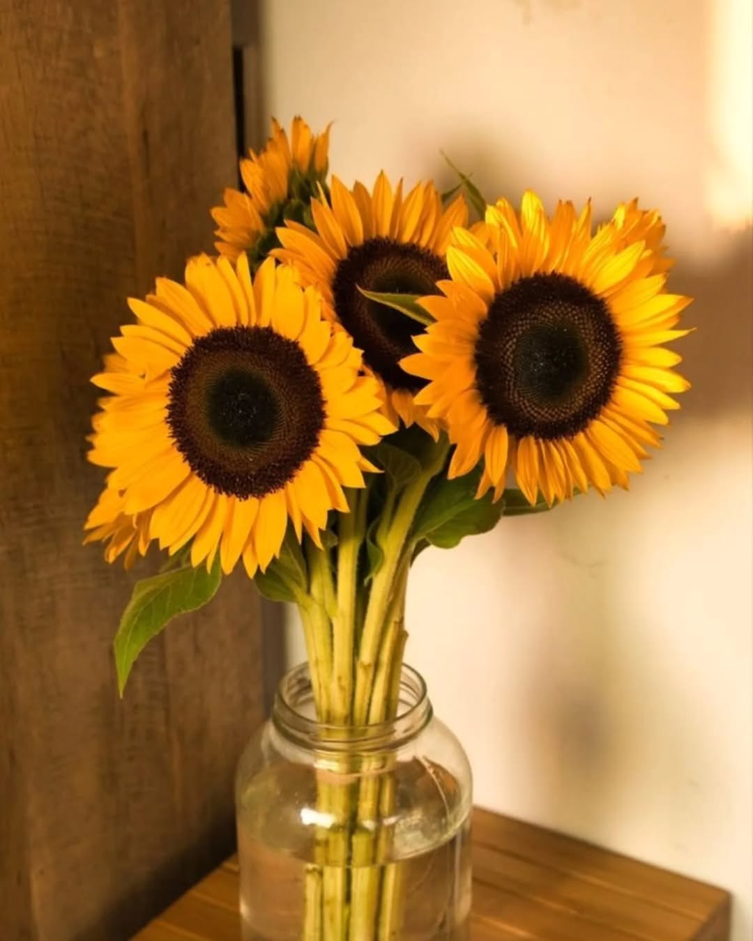 Simple Sunflower Jar Arrangement