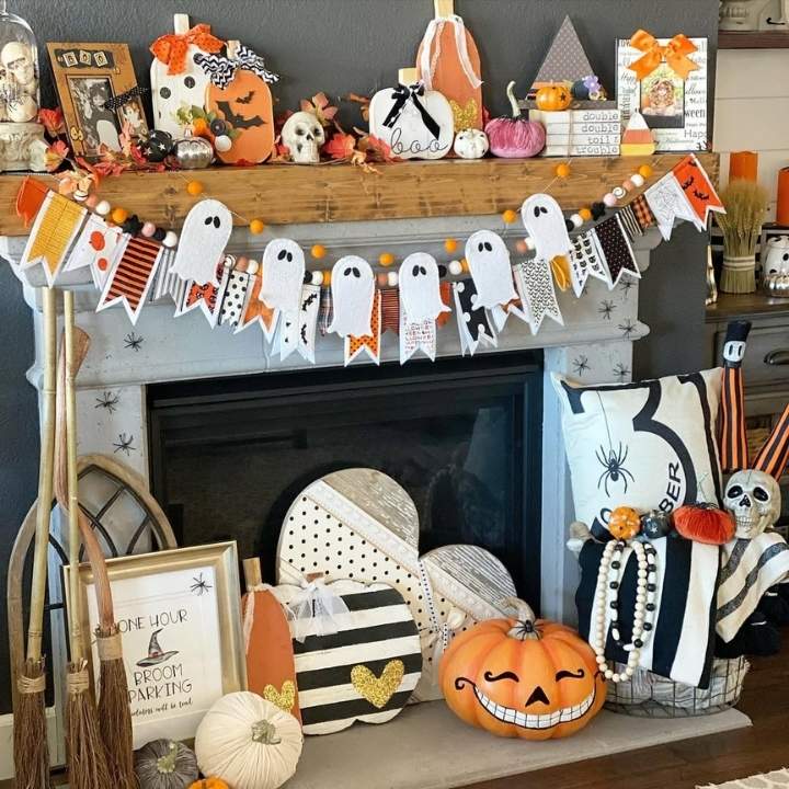 Whimsical Ghost & Pumpkin