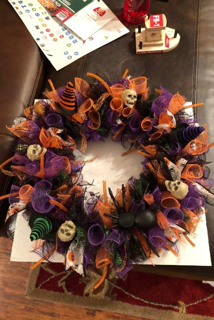 Wicked Web Halloween Mesh Wreath