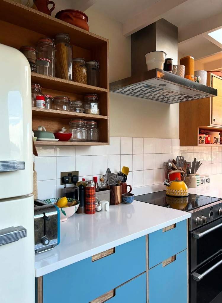 Classic White Square Tile Backsplash