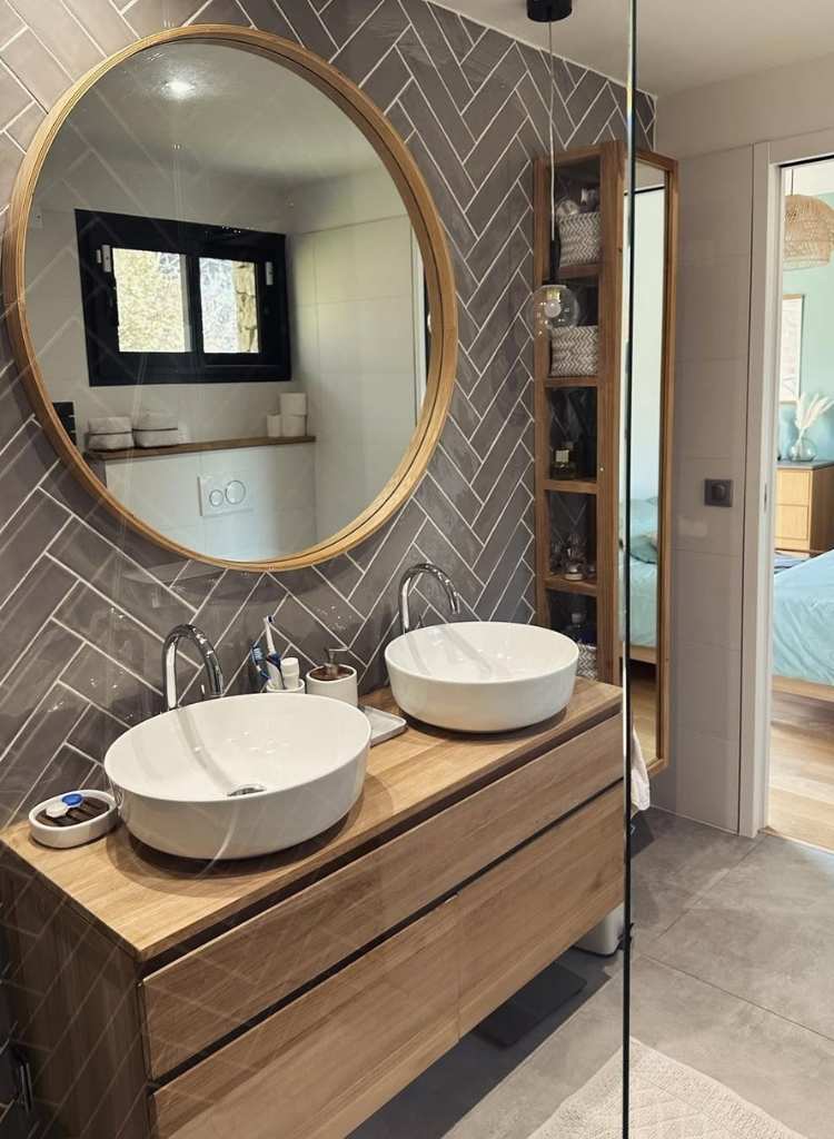 Contemporary Double Vanity Bathroom