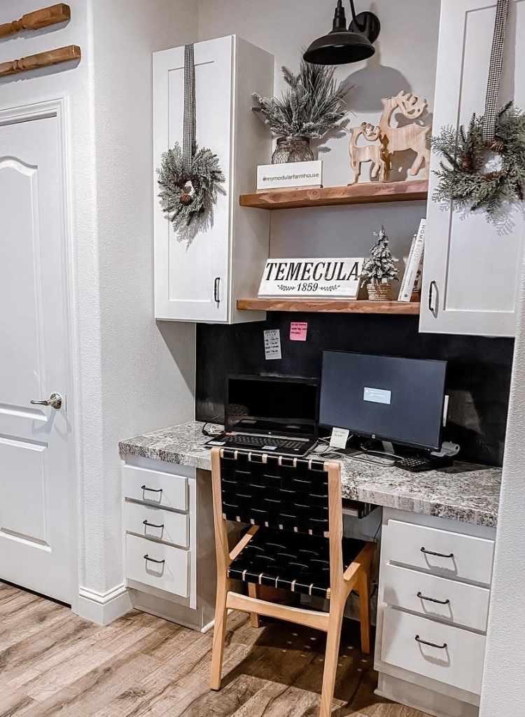 Cottage Style Home Office Nook