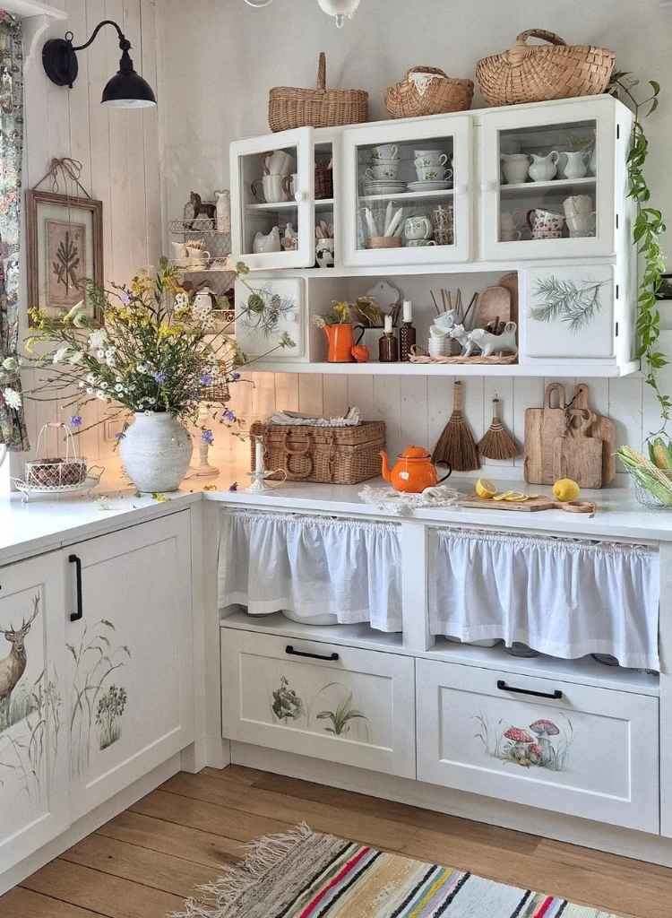 Cottage Style Kitchen Corner