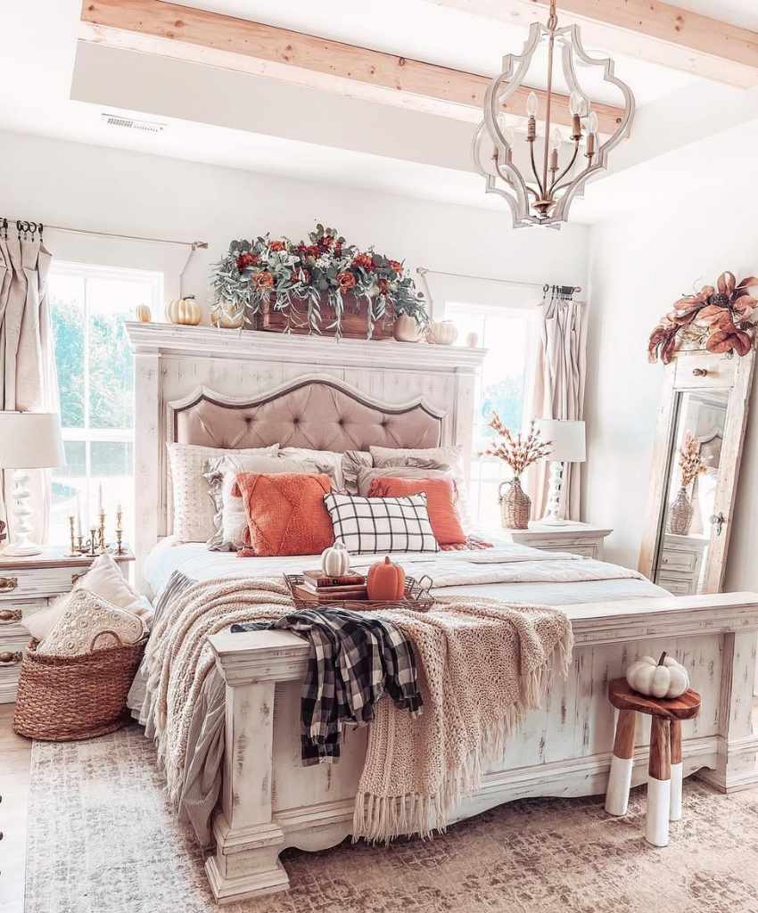 Cozy Fall Farmhouse Bedroom