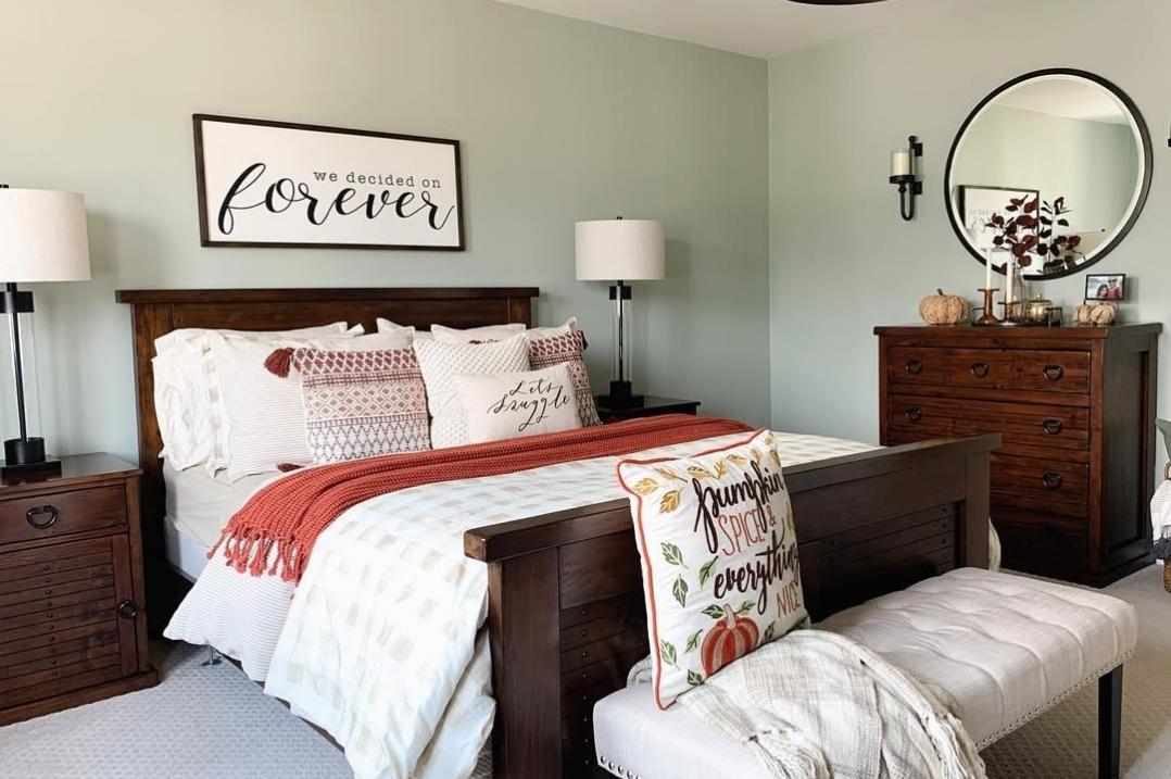 Cozy Pumpkin Spice Bedroom