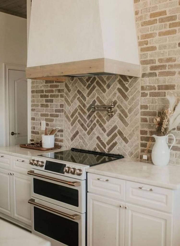 Herringbone Brick Backsplash