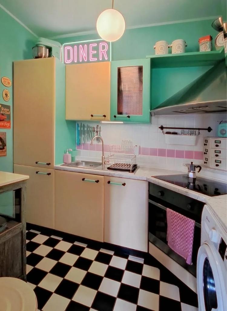 Retro Diner Tile Backsplash