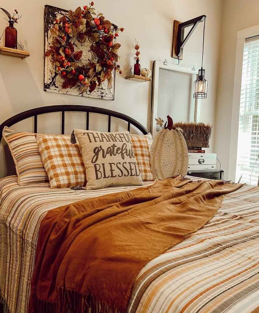 Rustic Autumn Bedroom Corner