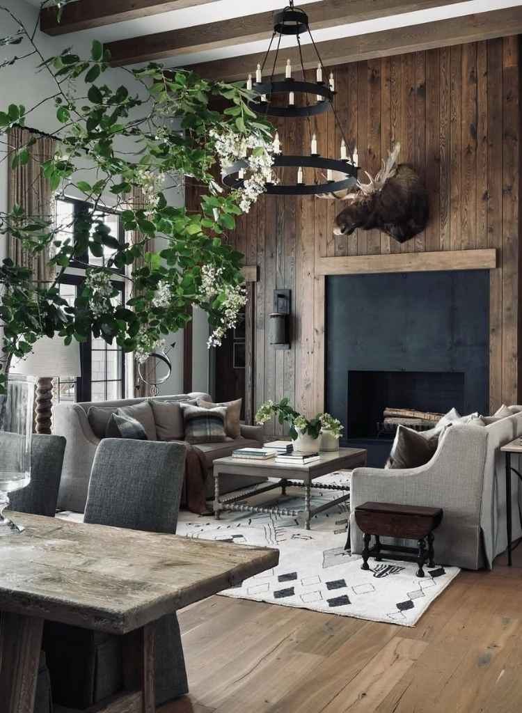 Rustic Living Room with Wooden Accents