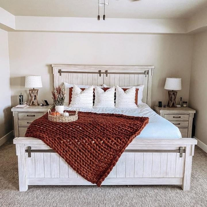 Warm Rustic Fall Bedroom