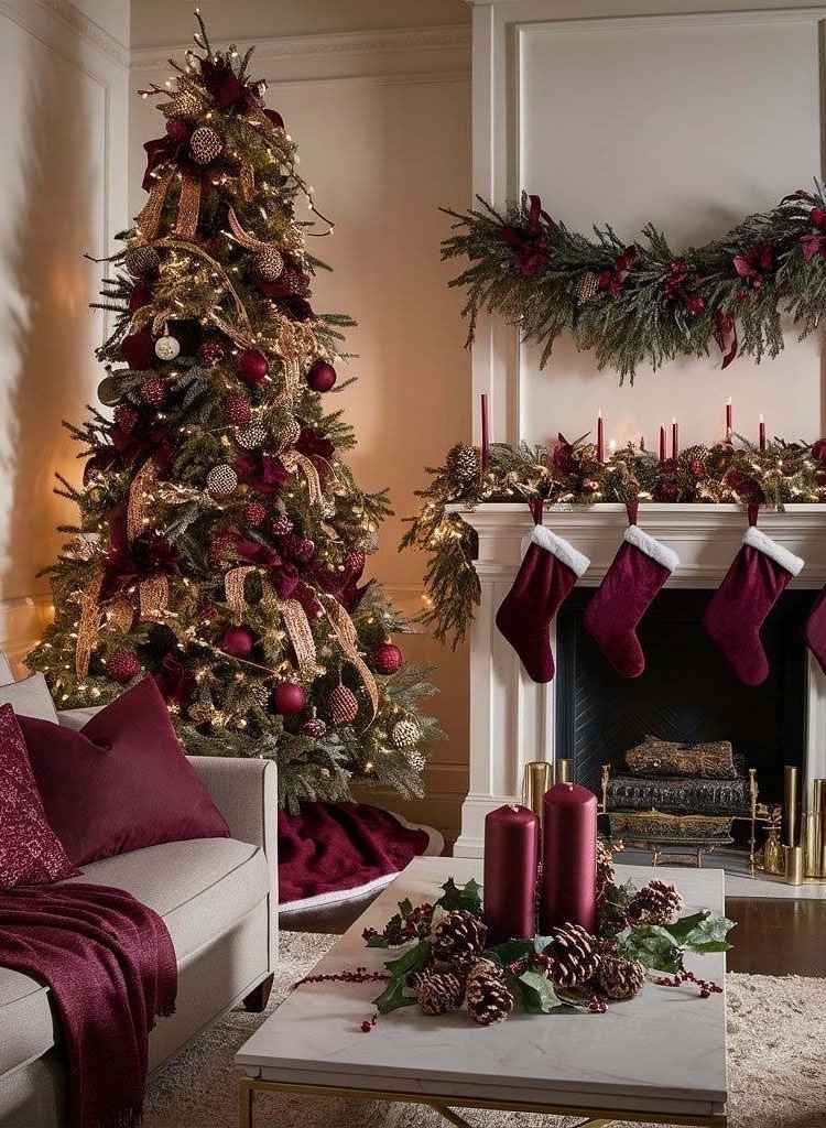 Burgundy and Gold Room