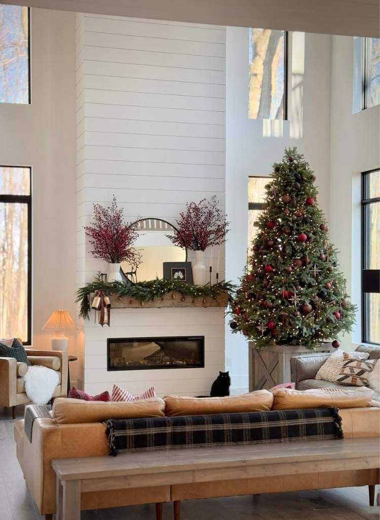 Contemporary Christmas Living Room