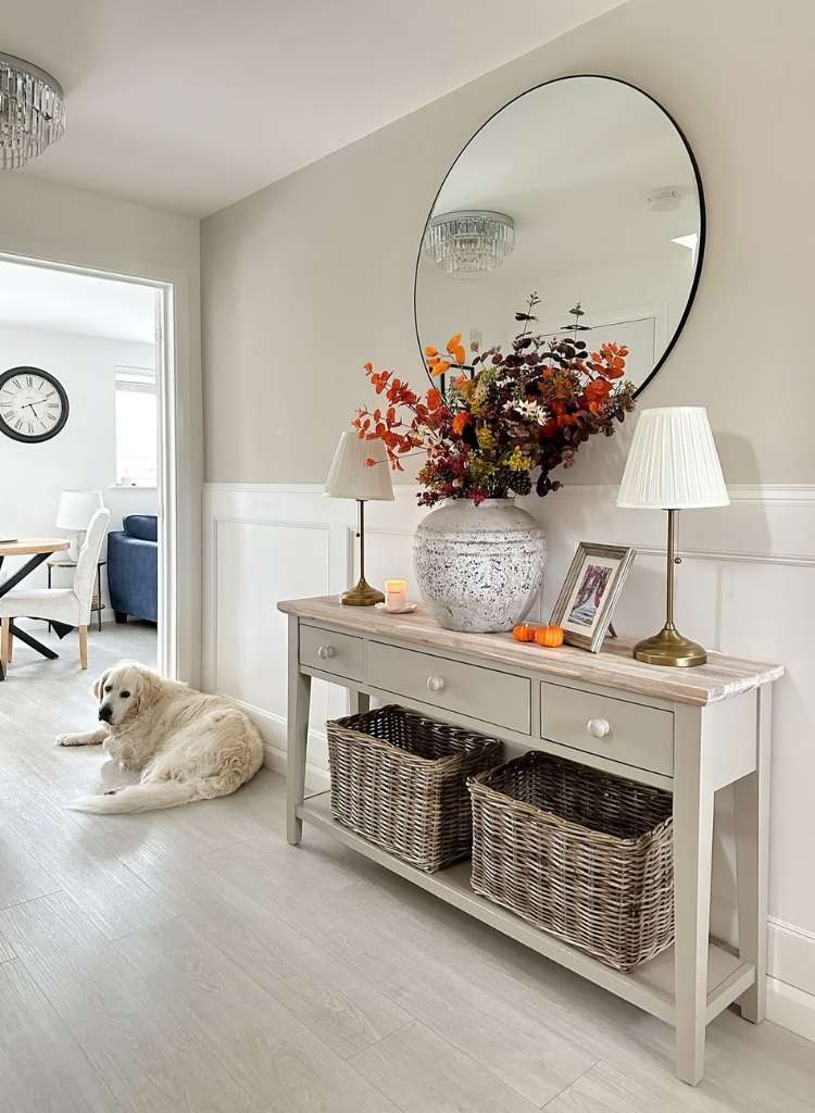 Cozy Entry Console with Autumn Accents