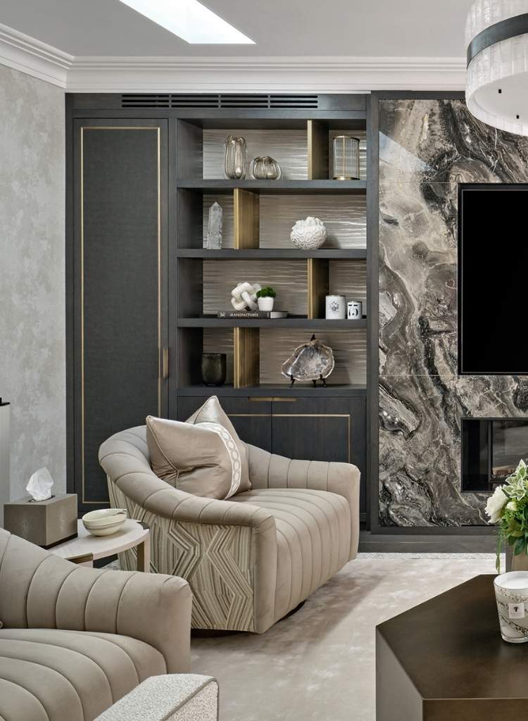 Curved Velvet Armchair