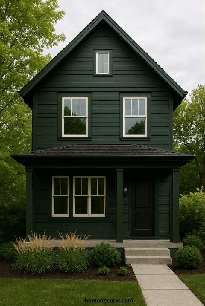 Evergreen Dark Green Exterior Cottage
