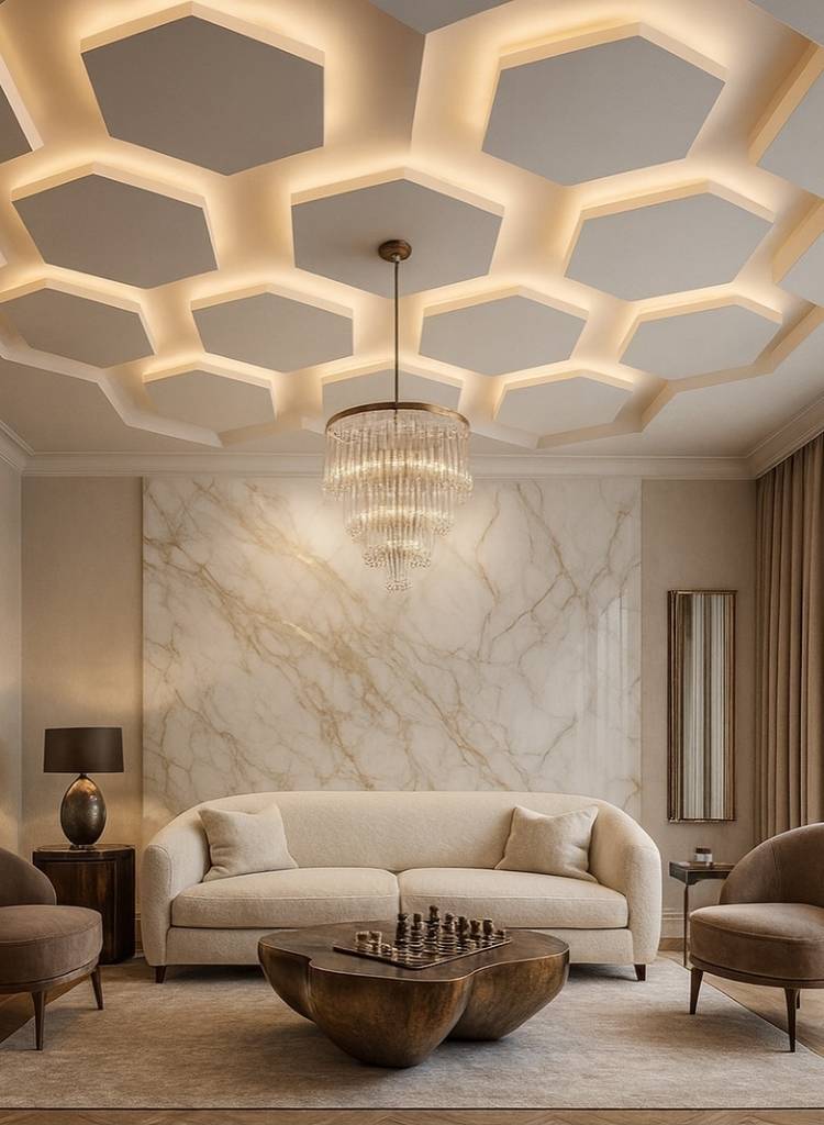 Geometric Coffered Ceiling
