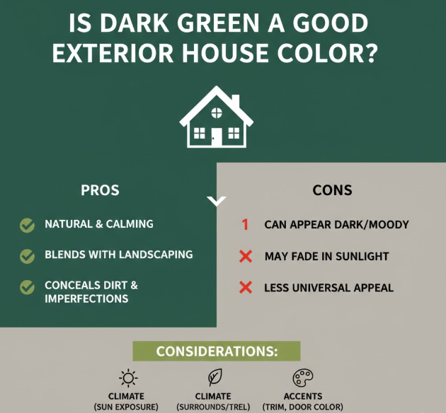 Is Dark Green a Good Exterior House Color