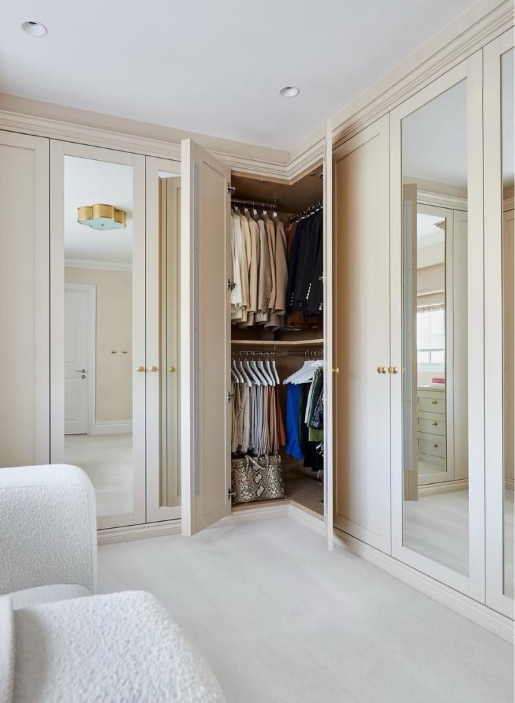 Mirrored Corner Wardrobe