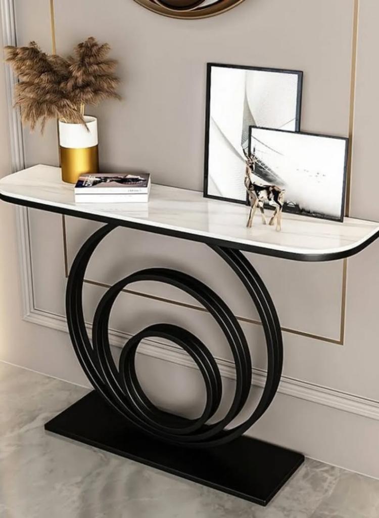 Modern Spiral Metal Console Table