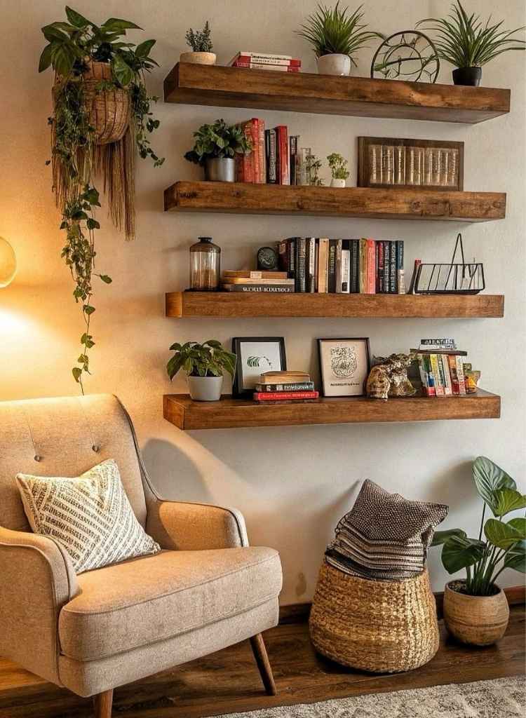 Rustic Floating Shelves