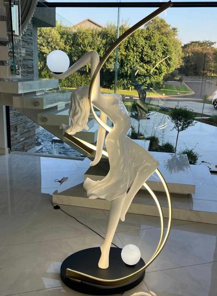 Sculptural Lady Floor Lamp