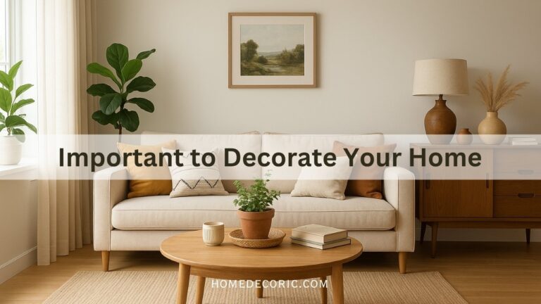 Why It's Important to Decorate Your Home