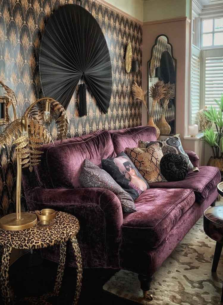 Art Deco Glam Velvet Lounge