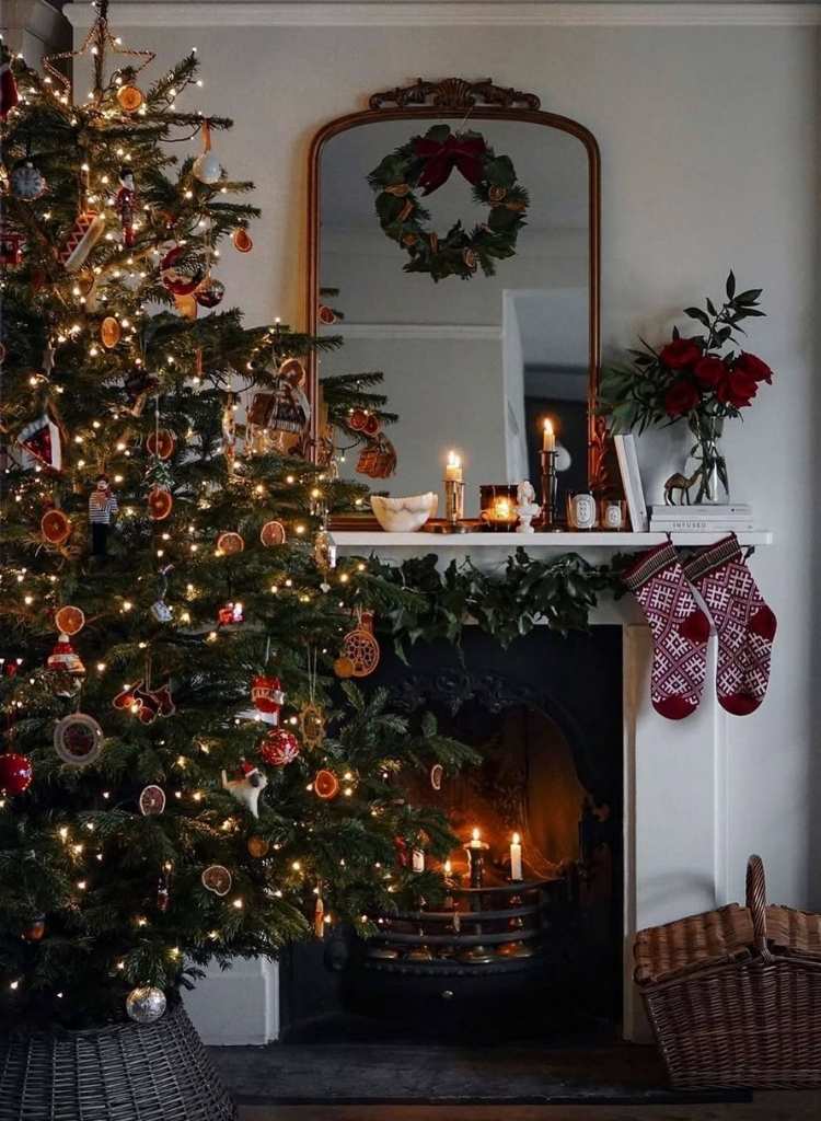 Classic European Christmas Mantel