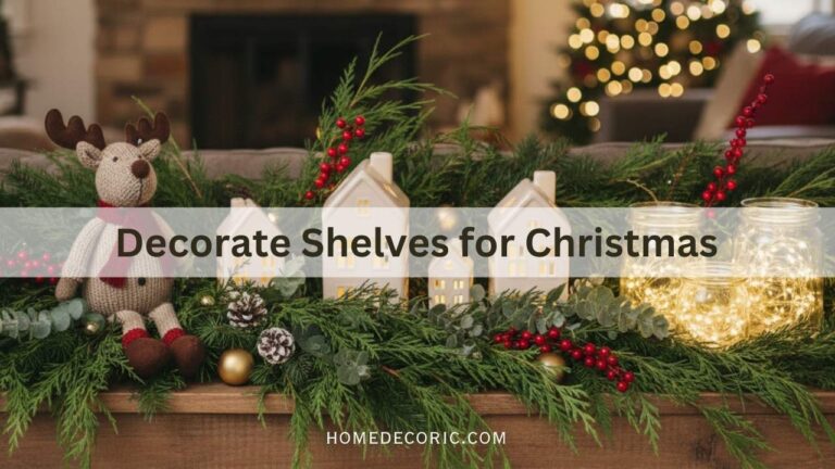 How to Decorate Shelves for Christmas