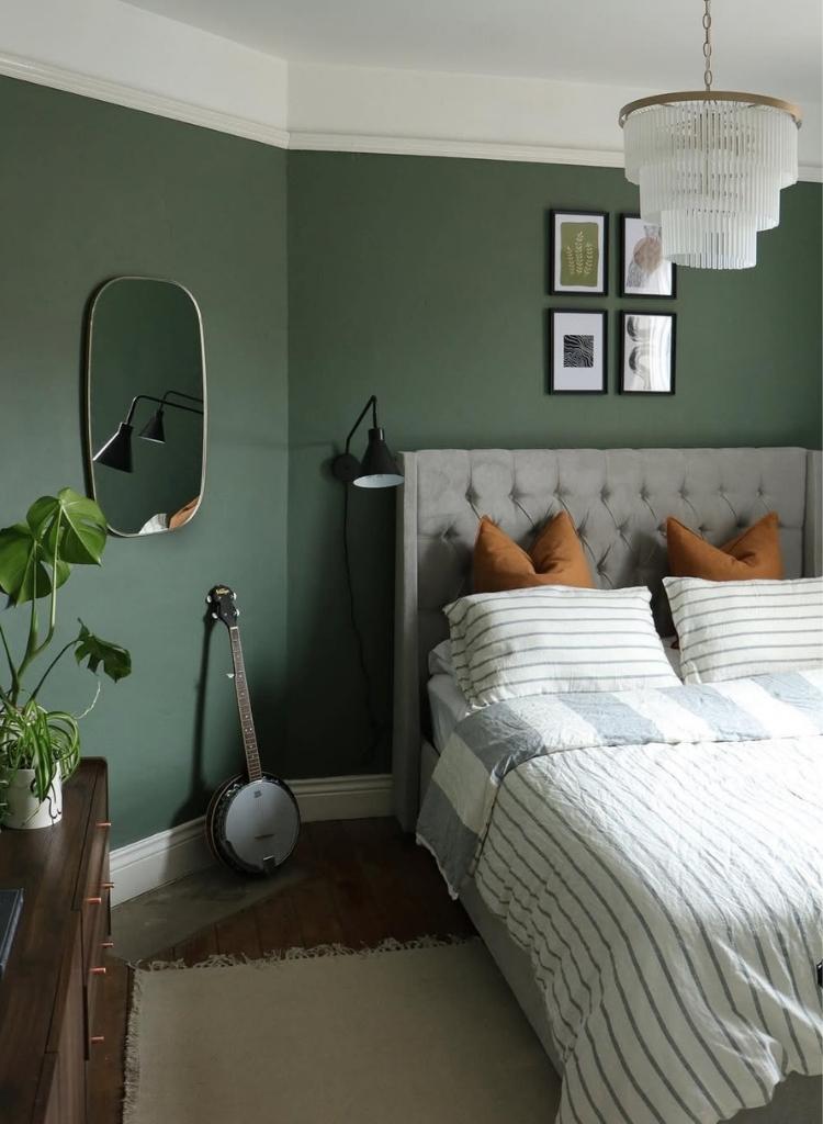 Modern Dark Green Cozy Bedroom