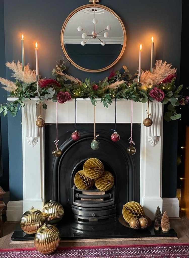 Modern Glam Mantel for Christmas