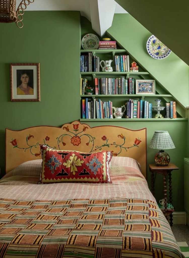 Storybook Dark Green Reading Nook Bedroom