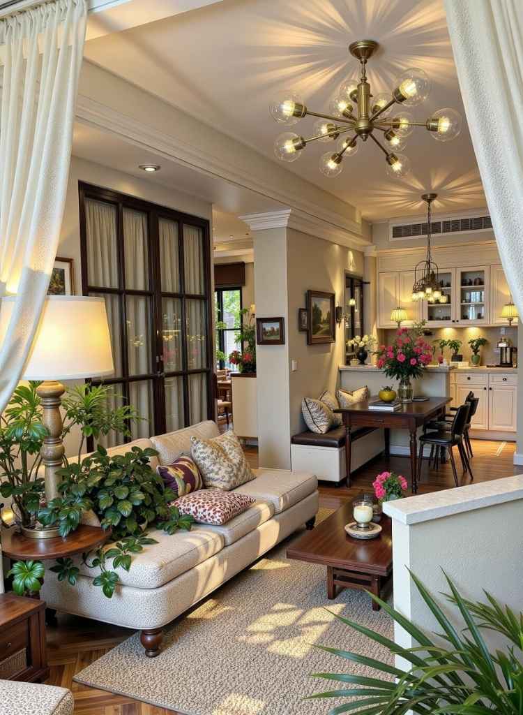 Sunlit Classic Garden Living Room