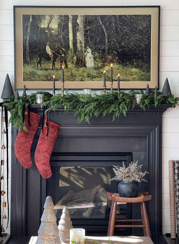Woodland Charm Christmas Mantel