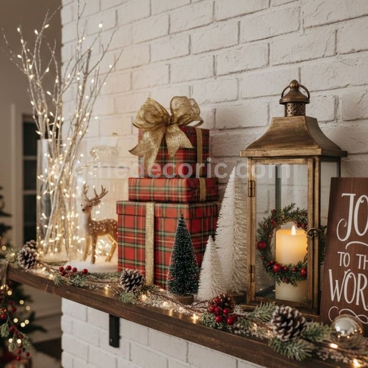 well-decorated shelf