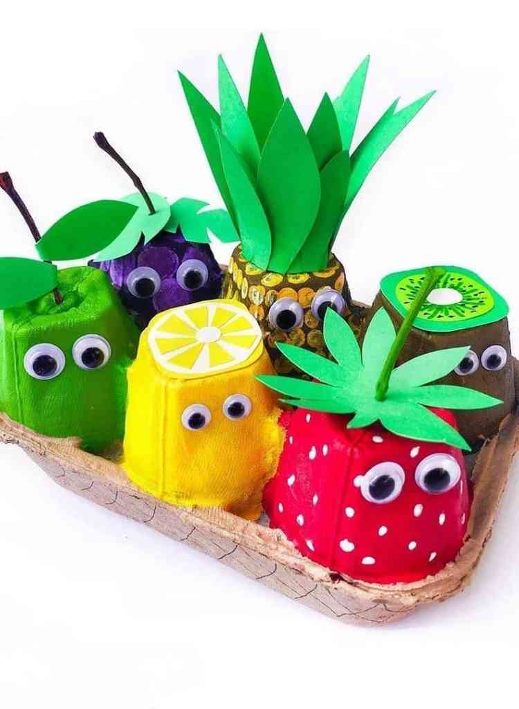 Egg Carton Fruit Friends Craft