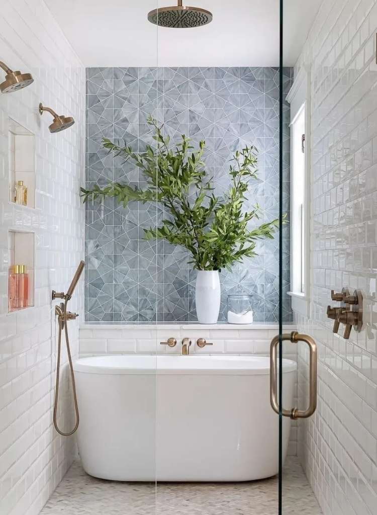 Geometric Accent Bathroom