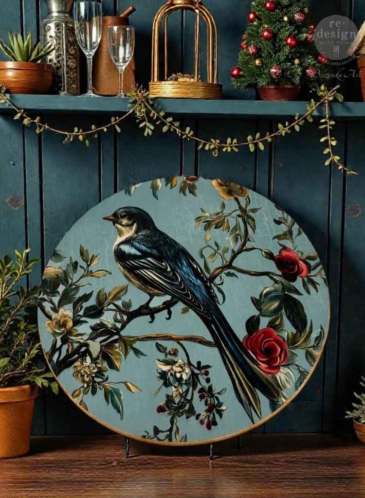 Hand-Painted Bird Wood Sign